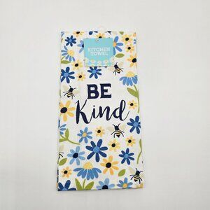 NWT Be Kind Daisies Kitchen Towel Floral Bee Design Spring Decor READ
